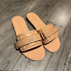 Dior Beige Slide Sandals